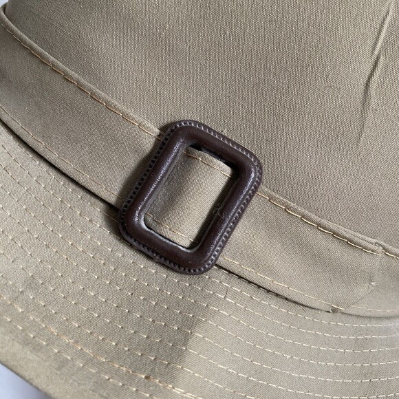 Vtg Stetson Fedora 1960s-Era Khaki Water Resistant Canvas Dick Tracy Hat 7 1/8 - Picture 5 of 11